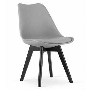 AKCIÓ Világosszürke BALI MARK szék fekete lábakkal, II. osztály kép