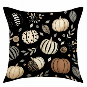Párnahuzat PUMPKIN NOIR 45x45 cm, fekete kép
