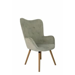 Világosszürke bársony fotel COZY kép