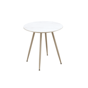 Kerek étkezőasztal bézs lábakkal MELODY 70x70, fehér kép