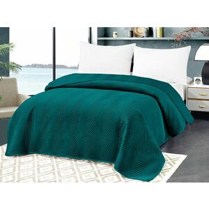 Türkizkék ARROW VELVET selyemágytakaró Méret: 170 x 210 cm kép