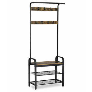 Előszobafal TAYLOR cipőtartóval 183x72 cm, rusztikus barna kép