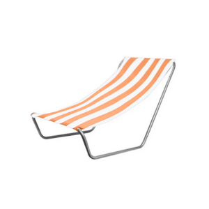 Összecsukható tengerparti napozóágy SAND, narancssárga csíkos kép