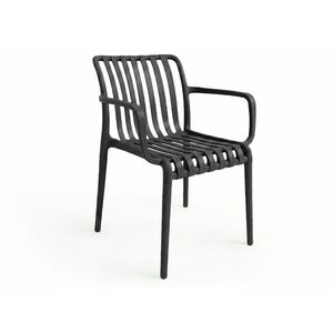 Műanyag szék TREGO karfákkal, antracit színű kép