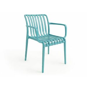 Műanyag szék TREGO kartámaszokkal, kék kép