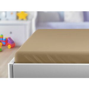 Jersey gumis lepedő gyermek kiságyba bézs 60 x 120 cm kép