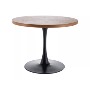Kerek étkezőasztal AMADEO 100x100 cm, dió dekoráció kép