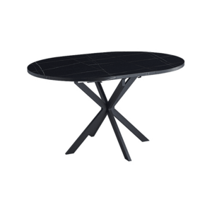 Kinyitható étkezőasztal GASTON 100(135)X100 cm, fekete márvány dekoráció kép