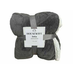 Luxus mikroplüss sherpa pléd NESTIVE világosszürke Méret: 200 x 230 cm kép