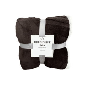 Luxus mikroplüss sherpa pléd NESTIVE sötétbarna Méret: 200 x 230 cm kép