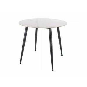 Kerek étkezőasztal RION 90 cm kerámia asztallappal, fehér márvány kép