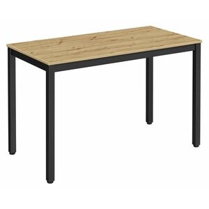 Fekete étkezőasztal tölgy artisan dekoros lappal TESSA 120x60 cm kép