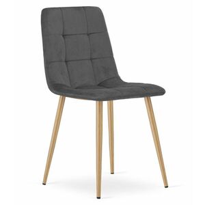 Sötétszürke bársony szék KARA kép