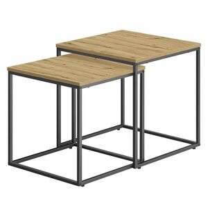 Szett 2 db QUADRO dohányzóasztal, artisan tölgy dekorációval kép