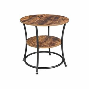 Kisasztal TAYLOR Ø 55 cm, rusztikus barna kép