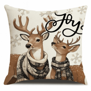 Karácsonyi párnahuzat DEER JOY 45x45 cm, bézs színű kép