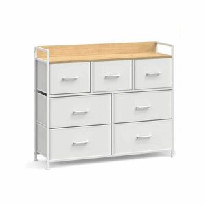Komód fiókos dobozokkal FLEXIRO 98x85 cm, tölgy/fehér kép