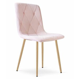 AKCIÓ Világos rózsaszín bársony étkezőszék LIBRA II. osztály kép