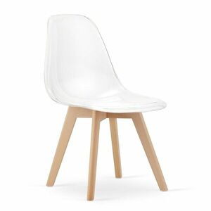 Átlátszó KITO szék bükkfa lábakkal kép
