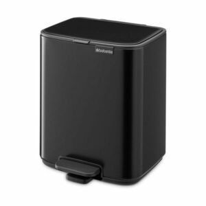 Matt fekete acél pedálos szemetes 7 l Bo – Brabantia kép