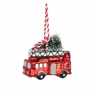 Kézzel készített karácsonyfadísz 8 cm Fire Engine – Sass & Belle kép