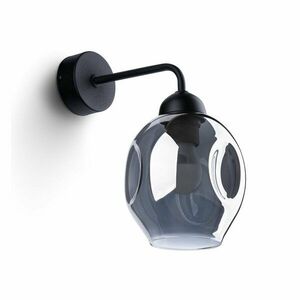 Fekete fali lámpa ø 25 cm Garten – Sollux kép