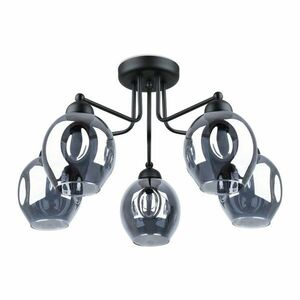 Fekete függőlámpa üveg búrával Garten – Sollux kép