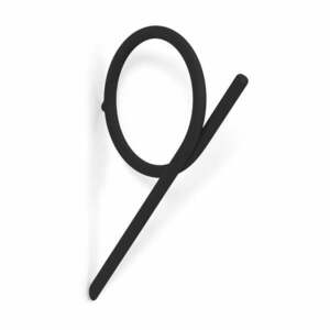 Fekete fali acél akasztó Tuba S – Spinder Design kép