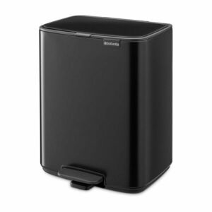 Matt fekete acél pedálos szemetes 12 l Bo – Brabantia kép