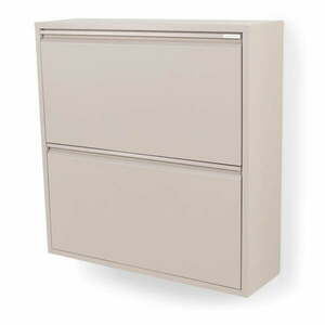 Szürkésbarna fém billenő ajtós cipőtartó 75x77, 5x22, 5 cm Billy – Spinder Design kép