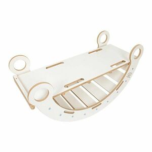 Fehér borovi fenyő hinta 39x75x38 cm Montessori – Meowbaby kép