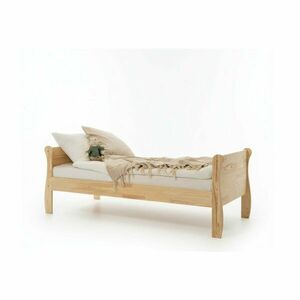 Natúr színű borovi fenyő gyerekágy ágyráccsal 80x200 cm Roma – Adeko kép