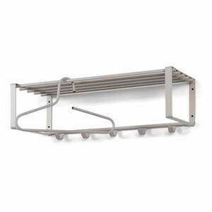 Szürkésbarna fém fali fogas polccal 70 cm Rex – Spinder Design kép