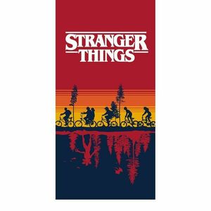 Piros pamut gyerek fürdőlepedő 70x140 cm Stranger Things – Jerry Fabrics kép
