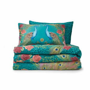 Kékeszöld egyszemélyes pamut-szatén ágyneműhuzat 135x200 cm Xanadu Peacock – Matthew Williamson kép