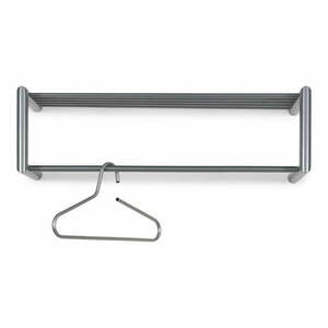 Ezüstszínű fém fali fogas polccal 80 cm Smooth – Spinder Design kép