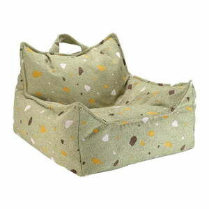 Zöld buklé-zsenília gyerek babzsákfotel Terrazzo Chair – Wigiwama kép