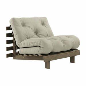 Szürkésbézs kinyitható len fotel Roots Carob – Karup Design kép