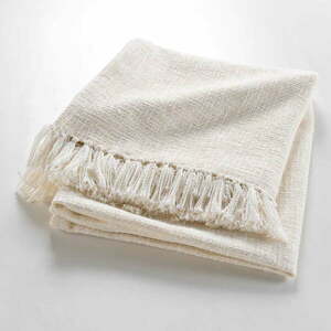 Krémszínű pamutkeverék takaró 125x150 cm Ziggy – douceur d'intérieur kép