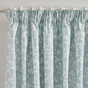 Kék függöny szett 2 db-os 168x137 cm Brooke Floral – Catherine Lansfield kép