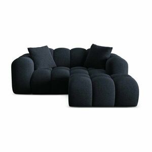 Sötétkék zsenília sarokkanapé (jobb oldali-heverő résszel) Treno – Cosmopolitan Design kép