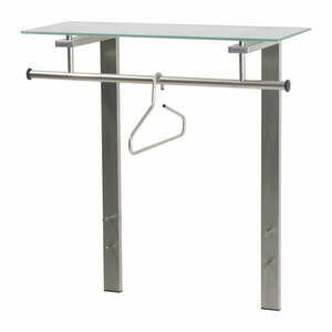 Ezüstszínű fém fali fogas polccal 80 cm Dutch – Spinder Design kép