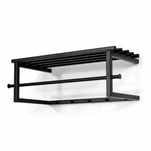 Fekete fém fali fogas polccal 76 cm Marco – Spinder Design kép
