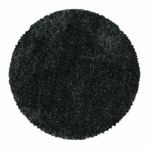Antracitszürke kerek szőnyeg ø 120 cm Fluffy – Ayyildiz Carpets kép