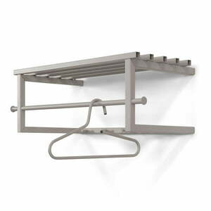 Szürkésbarna fém fali fogas polccal 76 cm Marco – Spinder Design kép