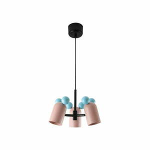 Világoskék-rózsaszín gyerek lámpa fém búrával ø 30 cm Mouse II – GTV kép