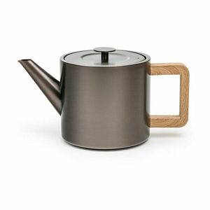 Szürke rozsdamentes acél teáskanna szűrővel 1, 1 l Duet Narvik – Bredemeijer kép