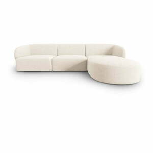 Krémszínű sarokkanapé (jobb oldali) Shane – Micadoni Home kép