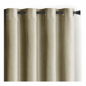 Barna-bézs bársony dimout (részleges sötétítő) függöny 140x245 cm Eyelets – Restilo kép