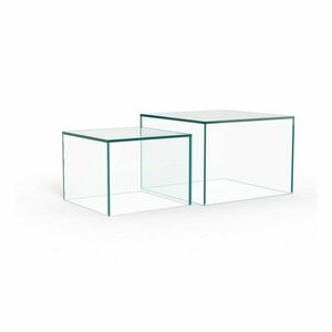 Üveg dohányzóasztal szett 2 db-os 50x50 cm Dice – Actona kép